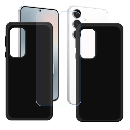 Samsung Galaxy S25 FE +�����K���X�X�N���[���v���e�N�^�[�t�B�����pGYDQQKJ�P�[�X�A2����\�t�g�P�[�X�J�o�[�\�t�g�V���R���W�F��TPU�P�[�X�J�o�[�i6.70 "�j