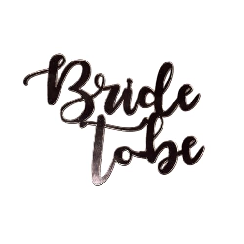 Face topper acrylique mariage bride to be décoration gâteau.NV Sparkle (N°2 (Rose-gold))
