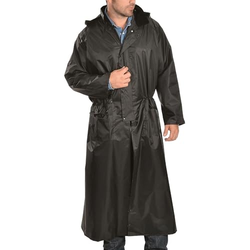 M&F Western Men's Saddle Slicker Adult Rain Coat, Black