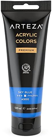ARTEZA Metallic Acrylic Paint, Pearl Golden Hour A213, 120 ml Pouch, Highly Pigmented & Fade-Resistant, Non-Toxic, Art Supplies for Artists & Hobby Painters