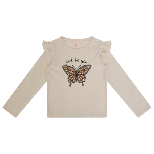 Image of Girls Long Sleeve Fall Graphic Tops, School Sports Tees, 4 Pack Multiple Pattern Tshirts