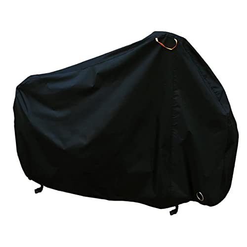 Bike Cover for 1 Bike or 2 Bikes, Viaky 210T Nylon Waterproof Bicycle Cover Anti Dust Rain UV Protection for Mountain Bike / Road Bike with Lock-holes Storage Bag (Black-XL)