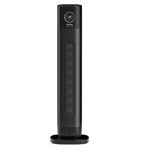 Image of Air Pro SmartVoice™ 34" Tower Fan Heater - Hands-Free Voice Control, No App No Wi-Fi Needed, 2 Heat Settings, 24 Timer Energy Efficient With Quick Powerful Heating Comfort for Home, Office Any Room
