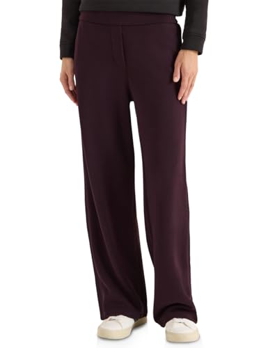 Pantalon souple femme Cecil avec bandes galon contrastées en taille haute
