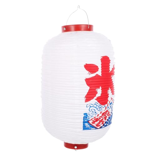SHOWERORO Linterna Colgante Japonesa Estilo Linterna de Hielo Blanca Resistente al Agua para Decoración de Restaurante y Bar Diseño Plegable 1 Unidad Adecuado para Ambiente Exterior