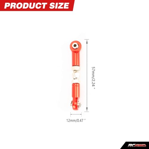 Varilla de acoplamiento RCAWD de 6 piezas para Arrma 1/10 Vorteks Senton Granite 4