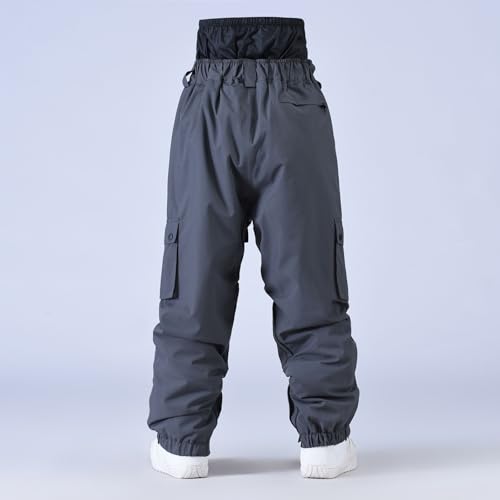 Pantalones de esquí para mujer, pantalones de nieve unisex, forrados, pantalones de snowboard, a prueba de viento, pantalones de esquí con tirantes, pantalones térmicos para hombre, pantalones cálidos - imagen 6