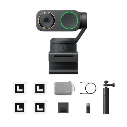 Image of Insta360 Link 2 Pro Get-Set Bundle - 4K PTZ Webcam for PC /Mac, 1 /1.3 inch Sensor, Low-Light, AI Tracking, HDR, Directional Noise-Canceling Mics, Supports Stream Deck, Zoom, Teams, Twitch for Streaming