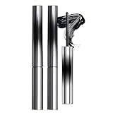 2 Stuck Iron Wand Mascara, Metall-Mascara-Stab, schwarze, waschbare, 3D-Wimperncurling, zusätzliche Fasern, wasserfest, natürliche Länge, schlankes Volumen, langanhaltend,