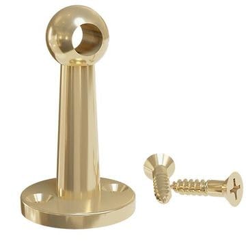 Solid Brass Decorative Gallery Post for Desks, Bookcases, Cabinets and Shelves, Polished Brass, Center Post