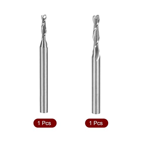 Image of uxcell 2Pcs 2, 2.5mm Carbide End Mill Engraving Milling Cutter CNC Router Bits for PCB Machine, 1 /8 inch Shank