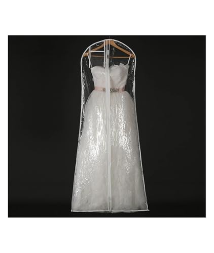 Transparent Yarn Wedding Dress Dust Cover With Zipper Bride Gown Storage Bag Garment Clothing Case Clothes Dustproof Cover(1.6m)2