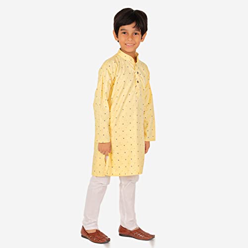 Image of Pro-Ethic Style Developer Boys Cotton Geometric Kurta Set Pajama Ethnic Wear | 1 To 16 Years | S-197
