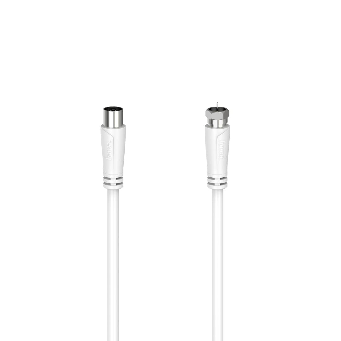 Hama Kabel antenowy wtyk F - wtyk F (90 DB, przewód, odbiornik satelitarny, koaksjalny, 75 om, 3 m) biały