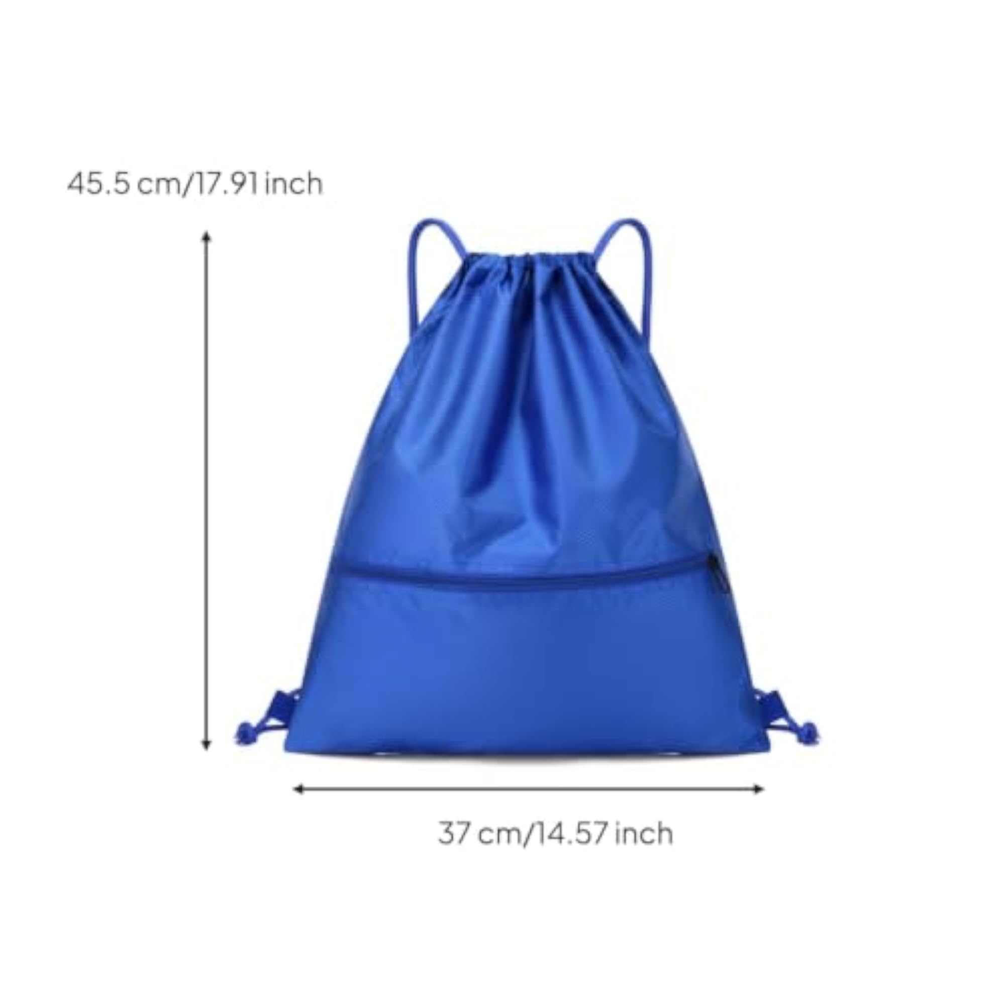 Waterproof Lightweight Drawstring Backpack with Zip Pocket
