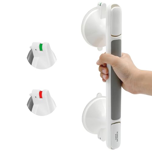 Bebochoi Barras de Agarre para Baño, Asideros para Personas Mayores, Mango de Ducha sin Taladrar, Asa de Seguridad para Baño con Ventosa, para Mayores Barra de Agarre para Discapacitados Niños