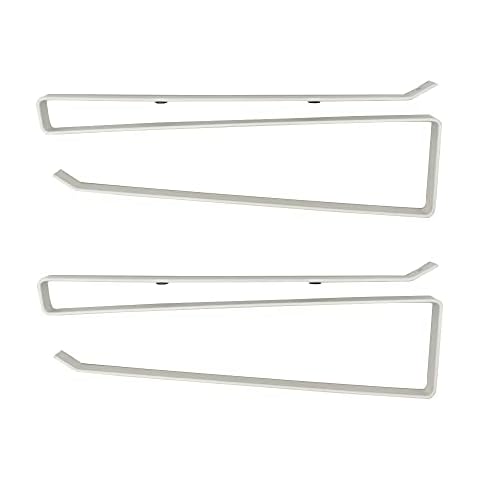 LINFIDITE 2 Pack Paper Towel Holder Under Cabinet Upgrade Sliding Wall Mount Paper Rolls Rack No Drilling Durable Paper Towels Rolls Holder for Kitchen Pantry Bathroom Toilet, White Cover