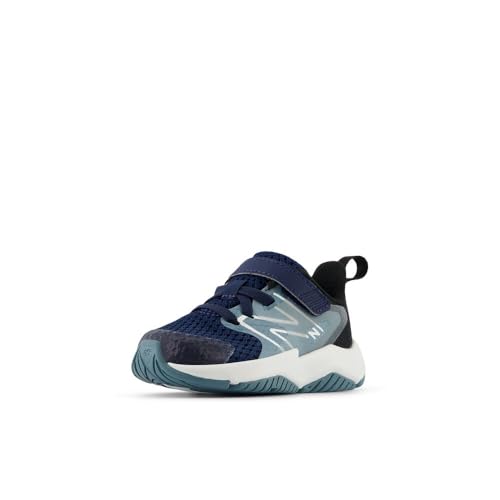 New Balance Kid's Rave Run V2 Hook & Loop Running Shoe, Nb Navy/Salt Water, 8.5 Toddler