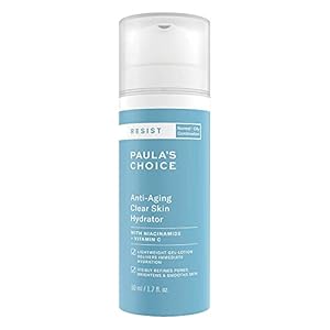 Paula’s Choice RESIST Crema Hidratante Facial Antiedad – Loción en Gel Antienvejecimiento Puntos Negros & Despigmentante Manchas – Niacinamida & Vitamina C – Pieles Mixtas a Grasas – 50 ml