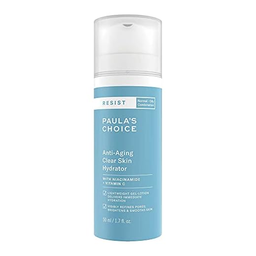 Paula's Choice RESIST Crema Hidratante Facial Antiedad - Crema de Noche Antiarrugas y Reduce Puntos Negros & Despigmentante Manchas - con Niacinamida & Vitamina C - Pieles Mixtas a Grasas - 50 ml