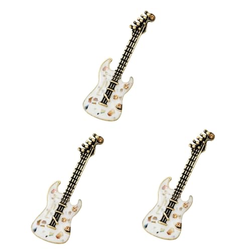 WRITWAA 3piezas Pin De Esmalte Forma De Guitarra Miniatura Para Hombres Accesorio De Moda Elegante Broche Para Traje Creativo y Original