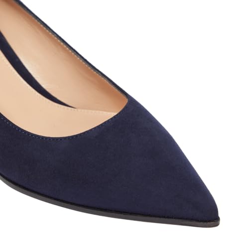 SHODENSE Women Classic Chunky Block Heel Suede Pumps Shoes Pointed Closed Toe Dress Sandals Slip On 2" Low Thick Heels Work Shoes Office Ladies Formal Comfort Wedding Party Basic Pumps 4-11 M US4