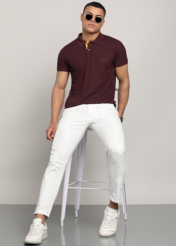 Image of INKKR Men's Solid Polo Neck Half Sleeve Stylish T-Shirt Combo