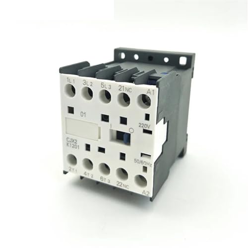 Contactor de CA de 12A con contacto auxiliar 1 NC y bobina de 220 voltios