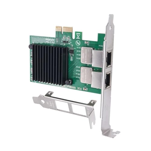 Tarjeta de Red de 2 Puertos I350T2 con Chip I350AM2 PCIE 1X a 2X 10/100/1000 Mbps Gigabit Ethernet para PC miniatura 4