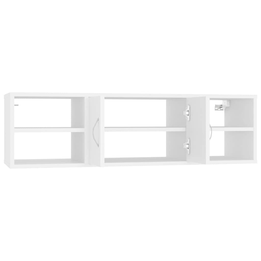 vidaXL Estantería de Pared Madera contrachapada Blanco 102x30x29 cm