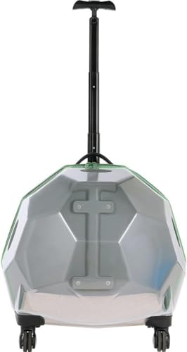 Vilom 籐製ペットキャリー リュック ペットキャリー キャスター付き 猫 猫用 キャリー カート 犬 小型犬 ペットキャリーケース 折り畳み 取り外し可能な車輪 ドライブ 旅行 通院 防災 避難用 キャリー (透明トロリーケース)