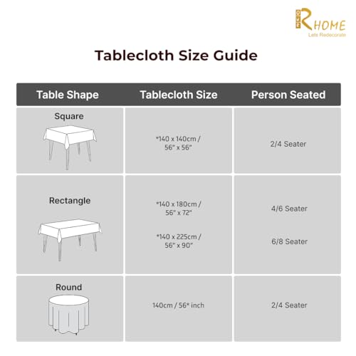 Image of R home Strawberry Print 56 x 90 Inch Table Cover for 6 Seater Dining Table | 100% Cotton Slub Fabric | Premium Digital Printed Rectangular Table Cloth | Soft, Durable, Washable & Reusable