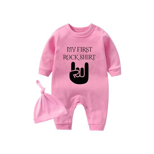 YSCULBUTOL Baby Twins Bodysuits My First Rock Shirt