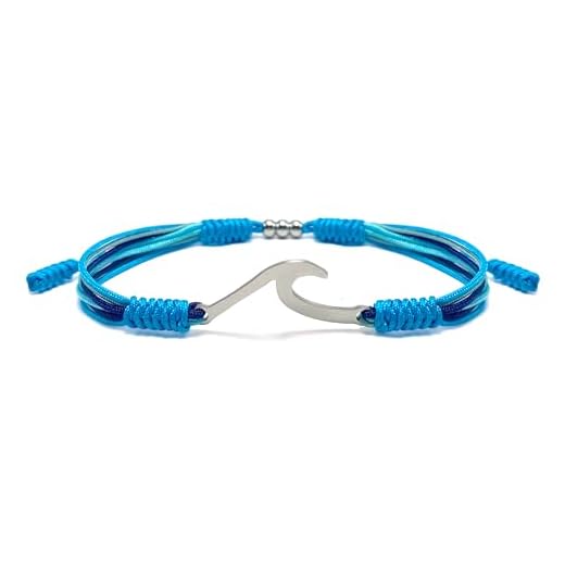 HARACRAFT Sea Wave Marine Protection Bracelet, Blue Tibetan Surfer String Wrap Bracelet for Men, Women, Forever Love Friendship