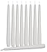 Hyoola Tall Taper Candles - Tapered Candles - White Dripless Candle Sticks - 10 Inch (25cm) - 8 Hour Burn Time (30-Pack)