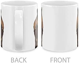 Miniatura 4 de MUGBREW Taza de café de cerámica con diseño de perro Doberman Pinscher de chocolate rojo, 11 onzas