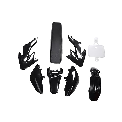 Plastique CRF50 de rechange pour relooker moto tout-terrain cross 50cc à 140cc kit noir 8 pcs