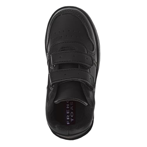 Image of French Toast Boys Girls Shoes -Unisex Athletic Casual Dress Kids School Uniform Loafer Oxford Canvas Tennis Sneakers (White /Black) (Little Kid /Big Kid)