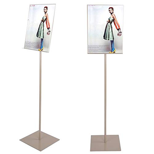 Preisvergleich Produktbild Infoständer Höhenverstellbar Einstellbare Hinweisschilder Poster Display Ständer, Poster Sign-Anzeigen-Halter, Austauschbare Werbung Rack-Schilderständer ( Farbe : Gold , Größe : 30.5 x 42.5cm )
