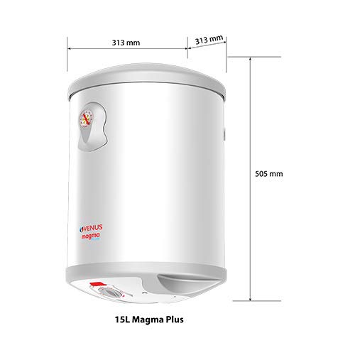 Dimensions of VENUS Magma Plus 15GV Water Heater