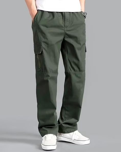 Image of Vikita Enterprise Men's Relaxed Fit Cotton Cargo Pant with Full Length and Zipper Closure Type | Mens Cargo Pants with Pocket