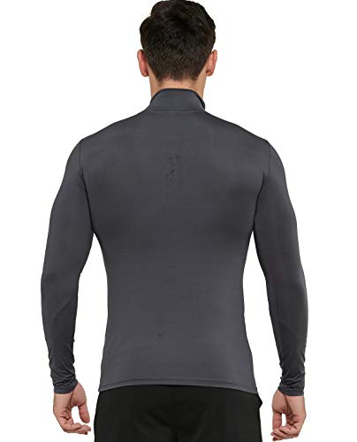 Red Plume Camiseta masculina Cool Dry-Fit com absorção de umidade e desempenho esportivo de manga co