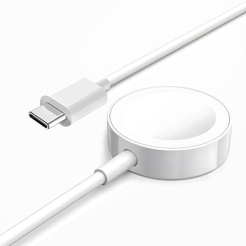 Oplader voor Apple Watch-kabel, magnetische oplaadkabel voor iWatch serie 9, 8, 7, 6, 5, 4, 3, 2, 38, 40, 42 mm, 44 mm, opladen Apple Watch, USB C-aansluiting, 1 m