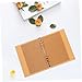 NUOBESTY 1set Kraft Paper Binder Cover for Loose Leaf Notebook Refillable School Organizer Lightweight and Practical File Storage
