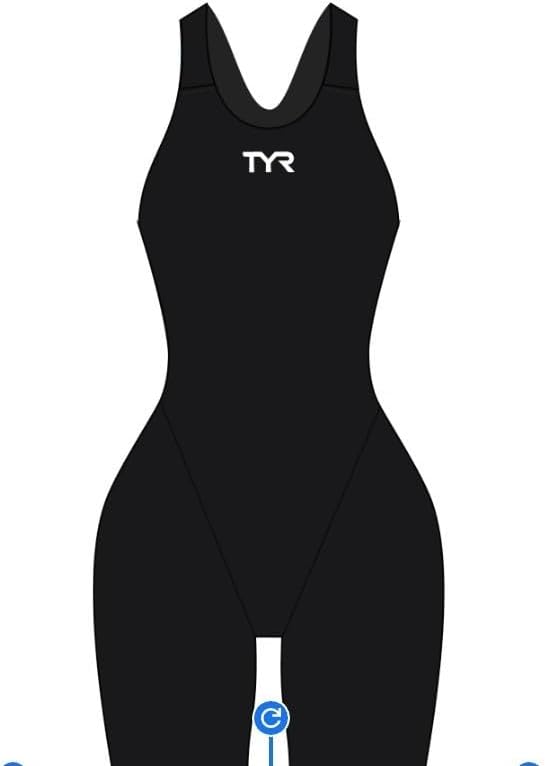 TYR Women's Women's Avictor 2.0 Solid Open Back Flex Hip Back Elite Competition Swimsuit
