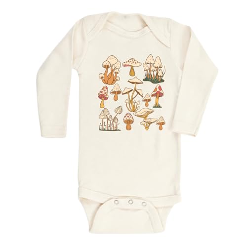 Image of Mushrooms Fungus Cute Baby Bodysuit, Kids & Toddler T-Shirt - Funny Outfit for Girls Boys Baby Shower Foodie Tee