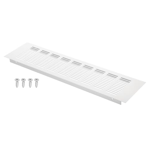 Grille d'aération de porte contre les odeurs de placard gris 40x10