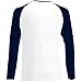 Fruit of the Loom Mens Long Sleeve Baseball T-Shirt (XL) (White/Black)
