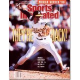 Sports Illustrated October 22, 1990, Color photo of Dennis Eckersley pitching, taken by V. J. Lovero
