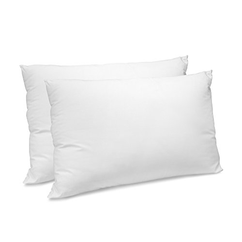 BioPEDIC CoolMax Luxurious 400 Thread Count 2-Pack Bed Pillow, Standard Queen, White